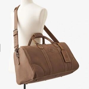 Roots Banff Weekend Bag Tribe Hand Rubbed Vintage Brown Italian Leather